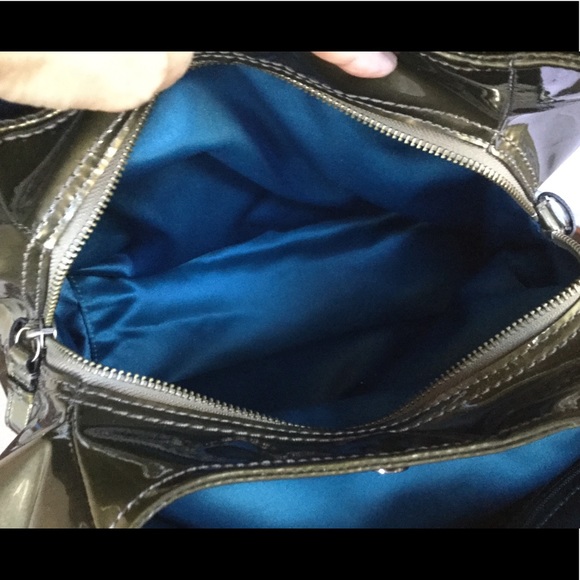 Coach Patent Leather Edie Shoulder Bag, Dark Green - Picture 9 of 11